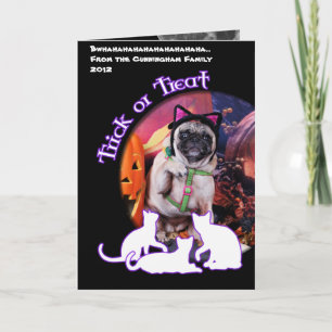 Halloween - Pug - Lily Lou Kaart