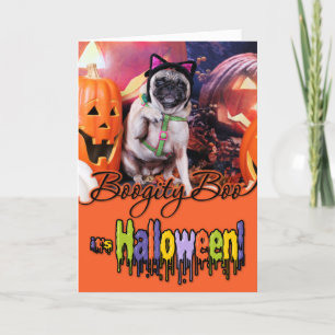 Halloween - Pug - Lily Lou Kaart
