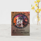 Halloween - Pug - Lily Lou Kaart (Gele Bloem)