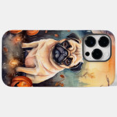 Halloween Pug met pompoenen eng Case-Mate iPhone Case (Achterkant (horizontaal))
