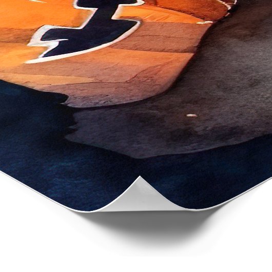 Halloween Pug met pompoenen eng Poster (Hoek)