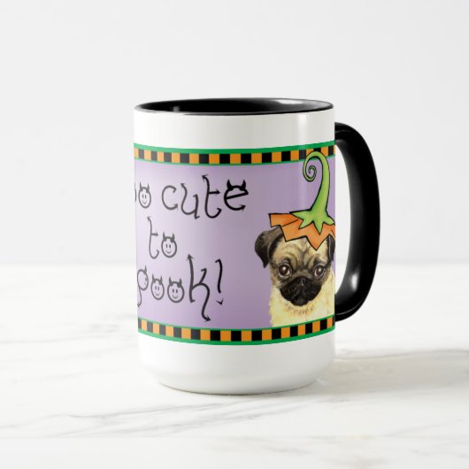 Halloween Pug Mok (Voorkant rechts)