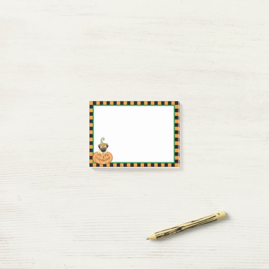 Halloween Pug Post-it® Notes (Op bureau)