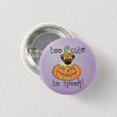 Halloween Pug Ronde Button 3,2 Cm (Voorkant /achterkant)
