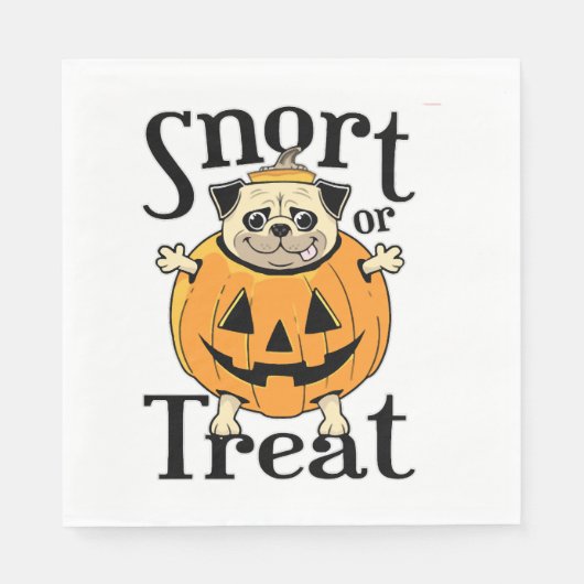 Halloween Pug Servet (Voorkant)