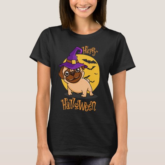Halloween Pug T-shirt (Voorkant)