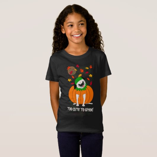Halloween Pug: Te stutten naar Spook Kinderen T-Sh T-shirt (Voorkant volledig)
