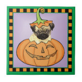 Halloween Pug Tegeltje (Voorkant)