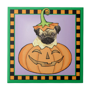 Halloween Pug Tegeltje