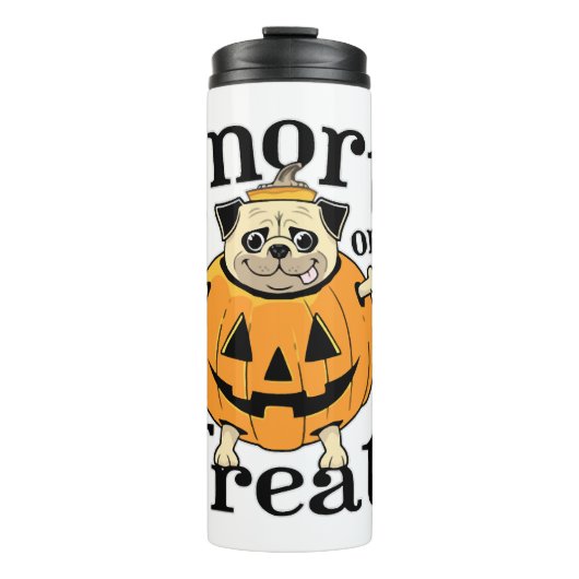 Halloween Pug Thermosbeker (Voorkant)