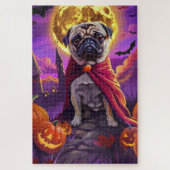 Halloween Pug Vampire Pumpkins eng Legpuzzel (Verticaal)