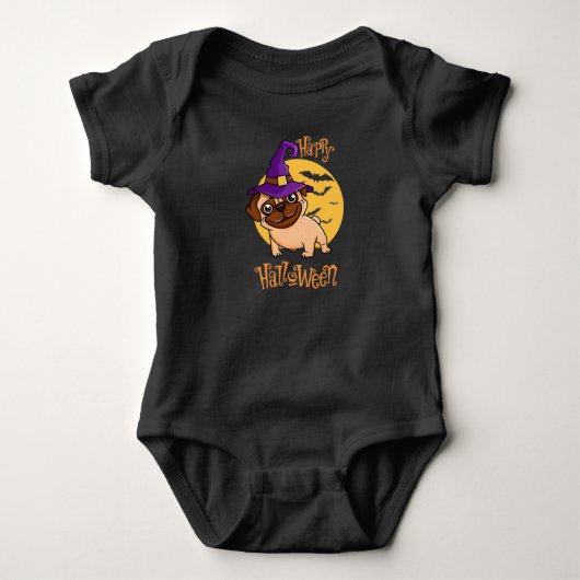 Halloween Puggie Baby Body Pak Romper (Voorkant)