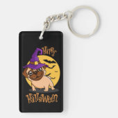 Halloween Puggie Sleutelhanger (achterkant)