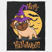 Halloween Puggy Fleece Blanket Deken (Voorkant)