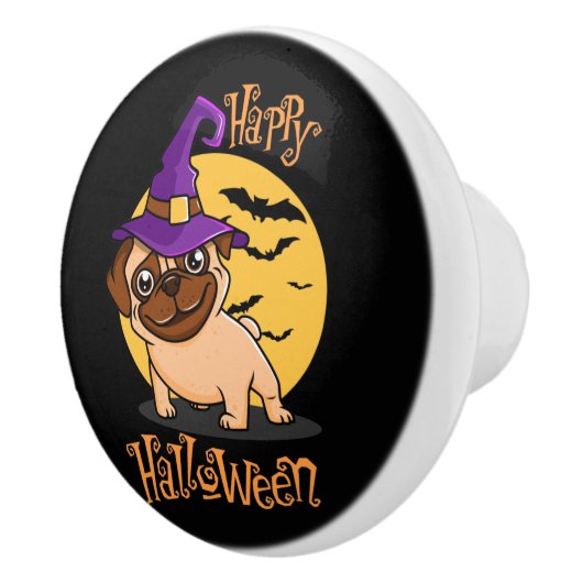 Halloween Puggy Knob Keramische Knop (Rechts)