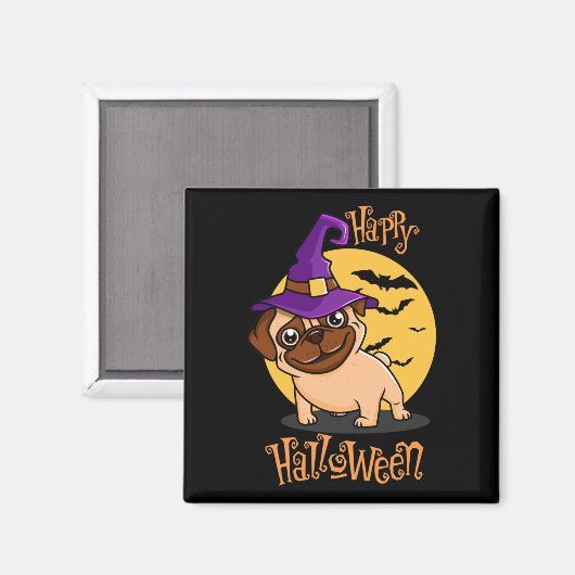 Halloween Puggy Magnet (Voorkant / Achterkant)