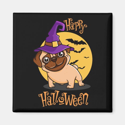Halloween Puggy Magnet (Voorkant)