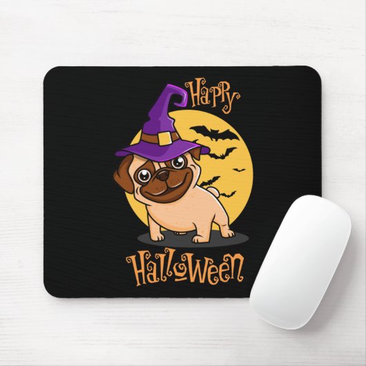 Halloween Puggy Mousepad Muismat (Met muis)