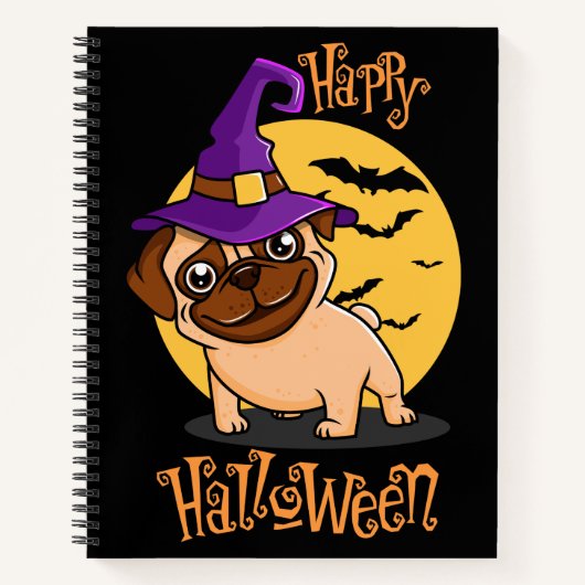 Halloween Puggy Notitieboek (Voorkant)