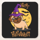 Halloween Puggy Onderzetters (Voorkant)