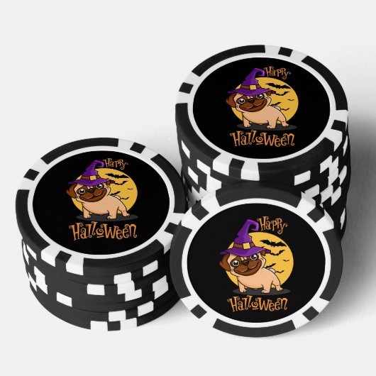 Halloween Puggy Poker Chips (Opstapeling)