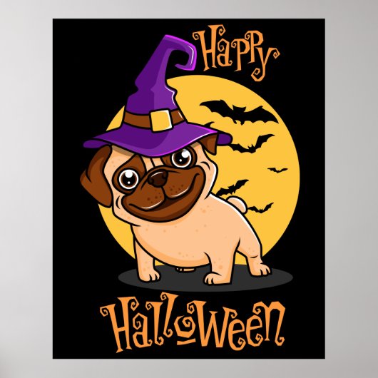 Halloween Puggy Poster (Voorkant)