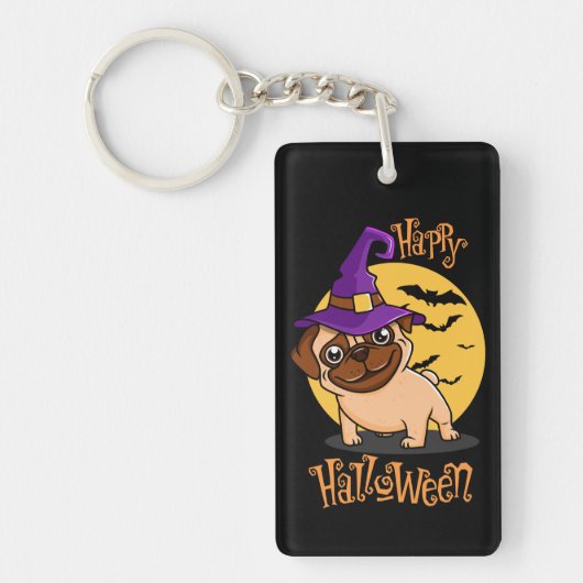 Halloween Puggy Sleutelhanger (Voorkant)