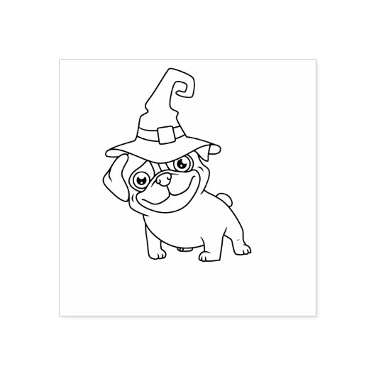 Halloween Puggy Stamp Rubberstempel (Afrduk)