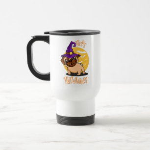 Halloween Puggy Travel Mug Reisbeker