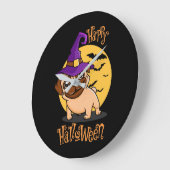 Halloween Puggy Wall klok (Hoek)
