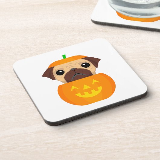 Halloween Pugkin Bier Onderzetter (Linkerzijde)