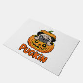 Halloween Pugkin, Pumpkin Pug Dog Deurmat (Schuin)