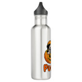 Halloween Pugkin, Pumpkin Pug Dog Waterfles (Links)