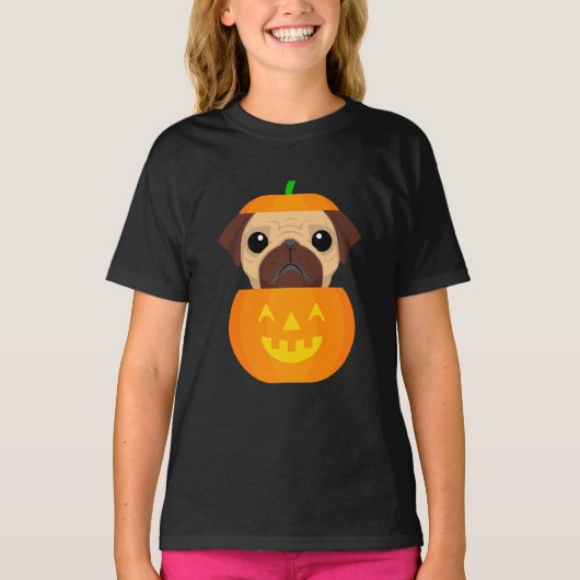 Halloween Pugkin T-Shirt (Voorkant)