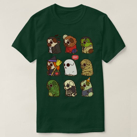 Halloween Puglie T-shirt (Design voorkant)