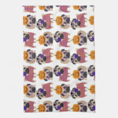 Halloween Pugs 2015 Theedoek (Verticaal)