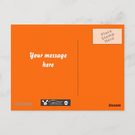 Halloween pugs briefkaart (Achterkant)