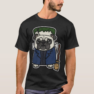 Halloween Pugs Frankenstein Kostuum Knuffel Grappi T-shirt