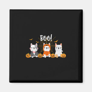 Halloween Pugs Honden Schattige Franse Bulldog Lie Magneet
