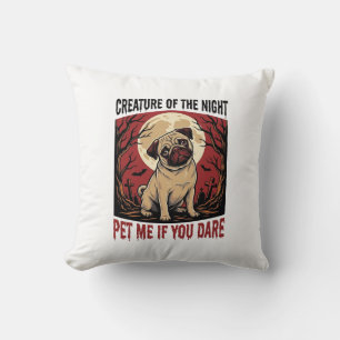 Halloween Pugs-shirt met griezelige begraafplaats  Kussen