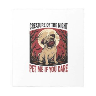 Halloween Pugs-shirt met griezelige begraafplaats Notitieblok
