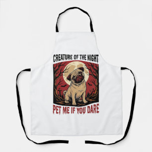 Halloween Pugs-shirt met griezelige begraafplaats Schort