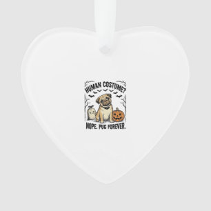 Halloween Pugs T-shirt Vintage Grappige Honden Kos Ornament