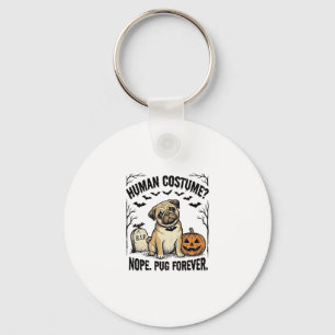 Halloween Pugs T-shirt Vintage Grappige Honden Kos Sleutelhanger