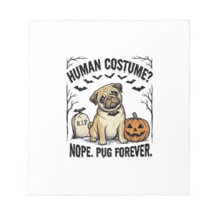 Halloween Pugshemd Vintage Grappige Honden Kostuum Notitieblok