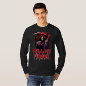 Halloween Pull My Finger Grim Reaper Death Party T-shirt (Voorkant volledig)