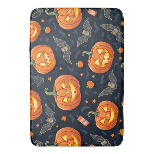 Halloween Pumkin Bath Mat (Voorkant Verticaal)
