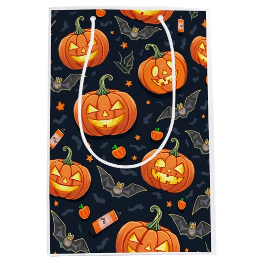 Halloween Pumkin Gift Bag Medium Cadeauzakje (Voorkant)