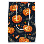 Halloween Pumkin Gift Bag Medium Cadeauzakje (Achterkant)