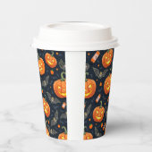Halloween Pumkin Paper Cup Papieren Bekers (Links)